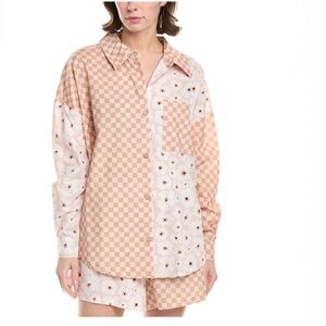 Honeydew USA Vacation Mode Floral Check Lounge Set Small NWT